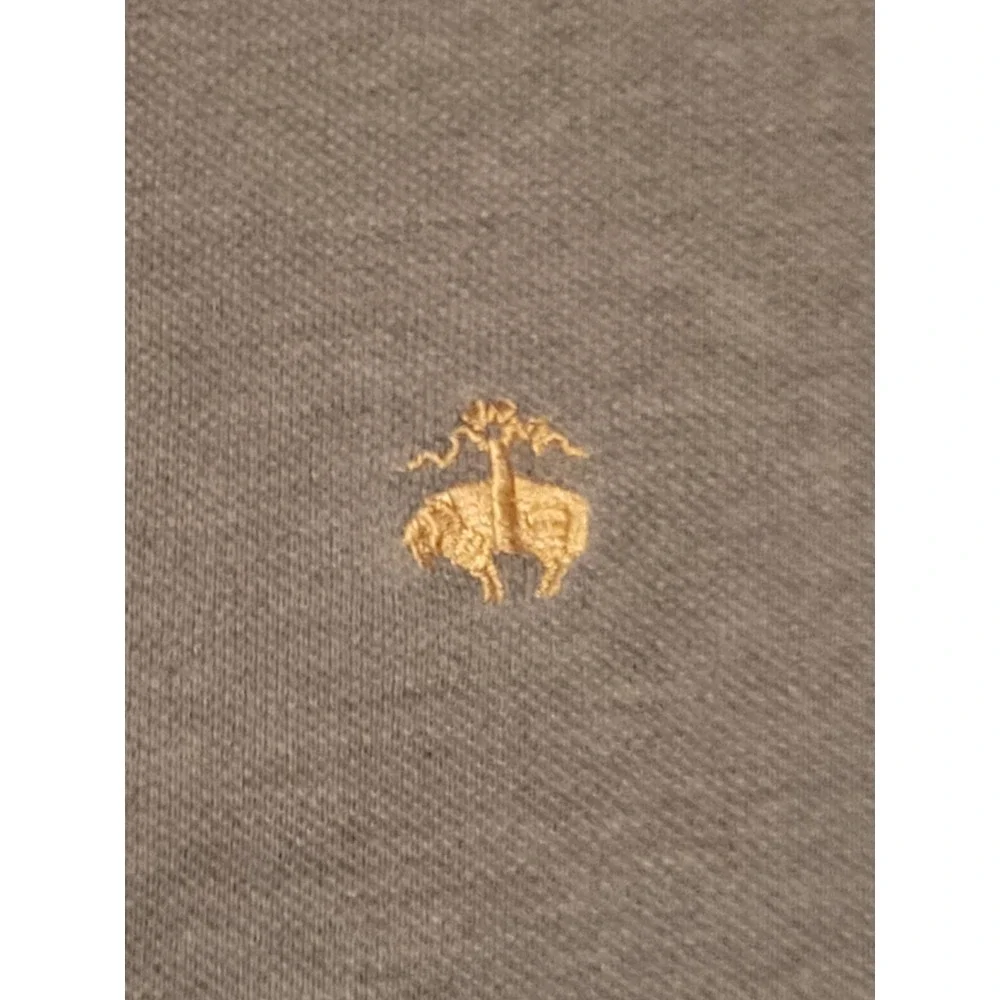 VTG Brooks Brothers‎ Golden Fleece Polo Shirt Gray Large USA 100% Cotton Vintage